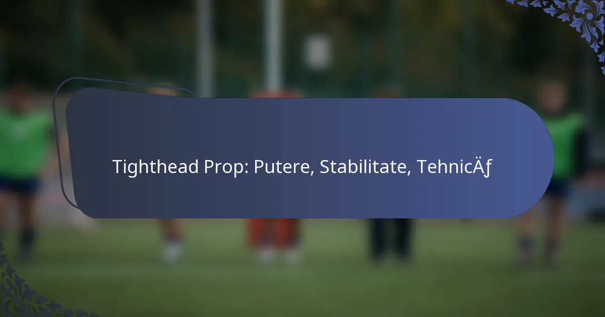 Tighthead Prop: Putere, Stabilitate, Tehnică
