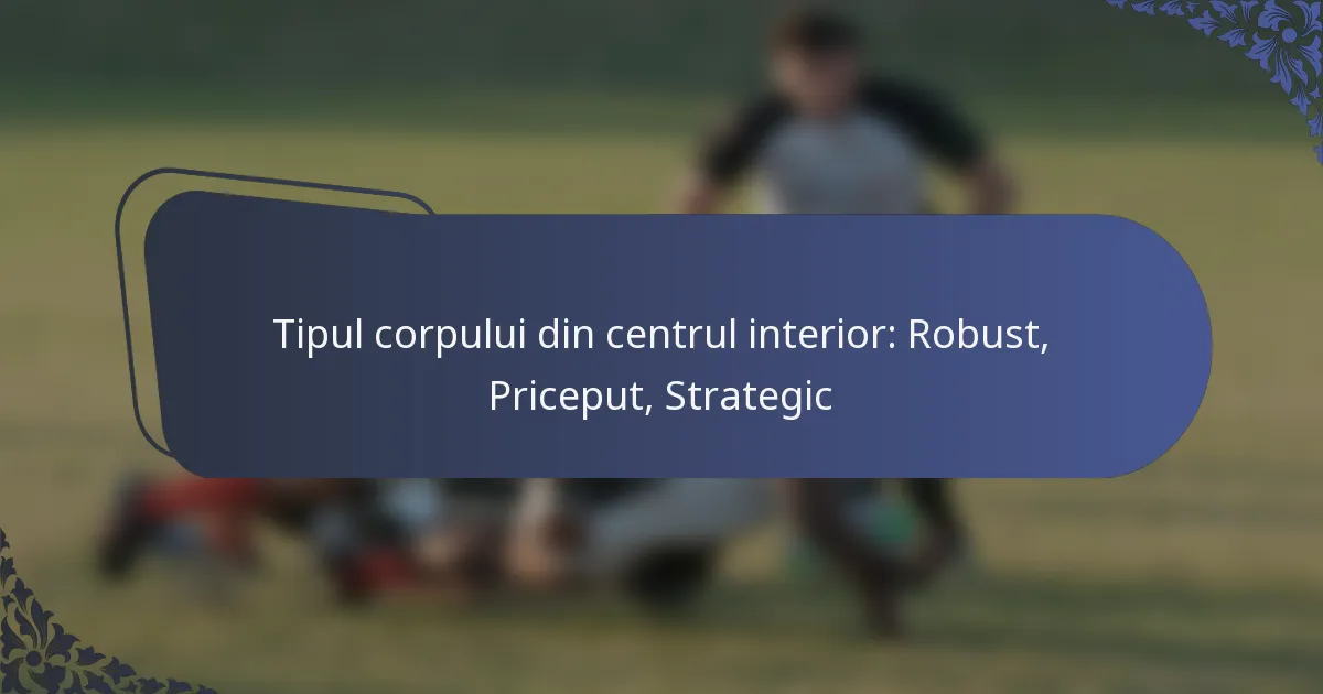 Tipul corpului din centrul interior: Robust, Priceput, Strategic
