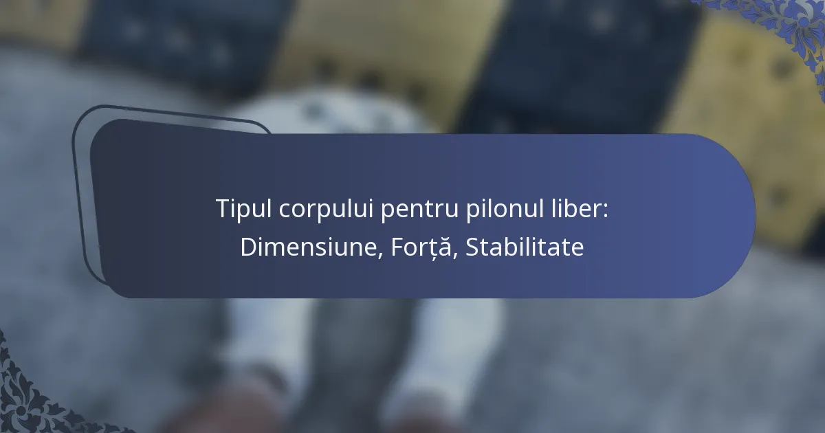 Tipul corpului pentru pilonul liber: Dimensiune, Forță, Stabilitate