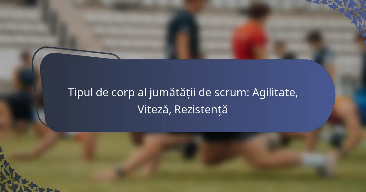 Tipul de corp al jumătății de scrum: Agilitate, Viteză, Rezistență